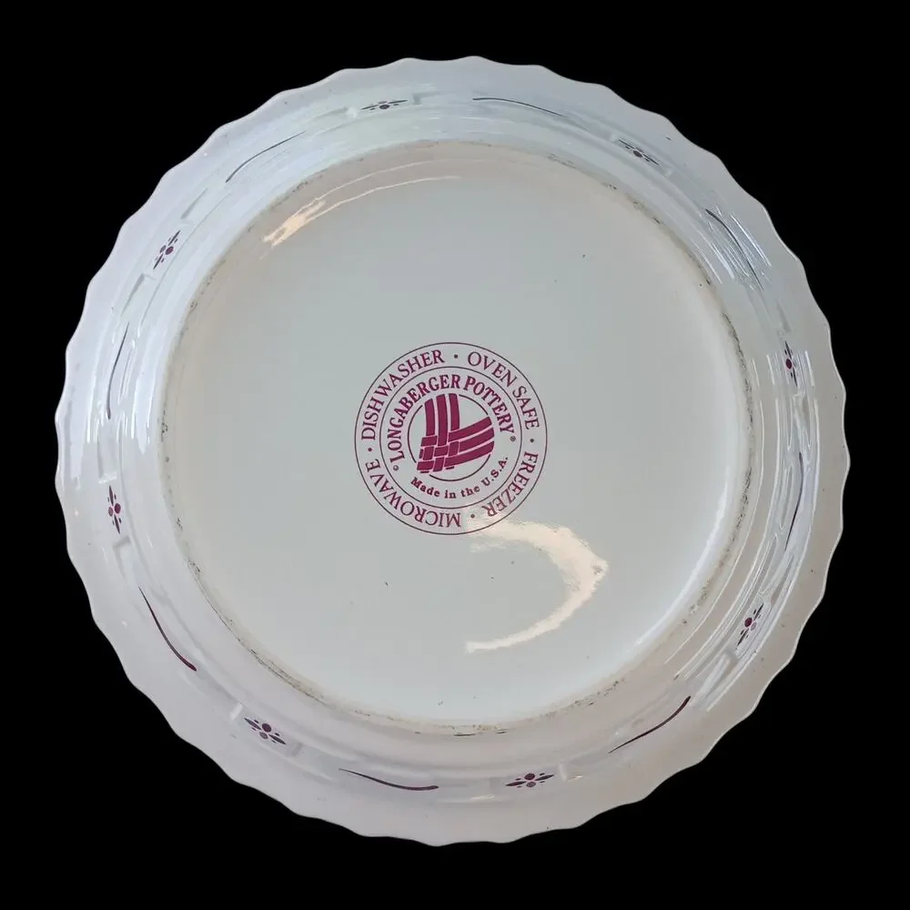 Longaberger Pottery Woven Traditions Classic Red 10